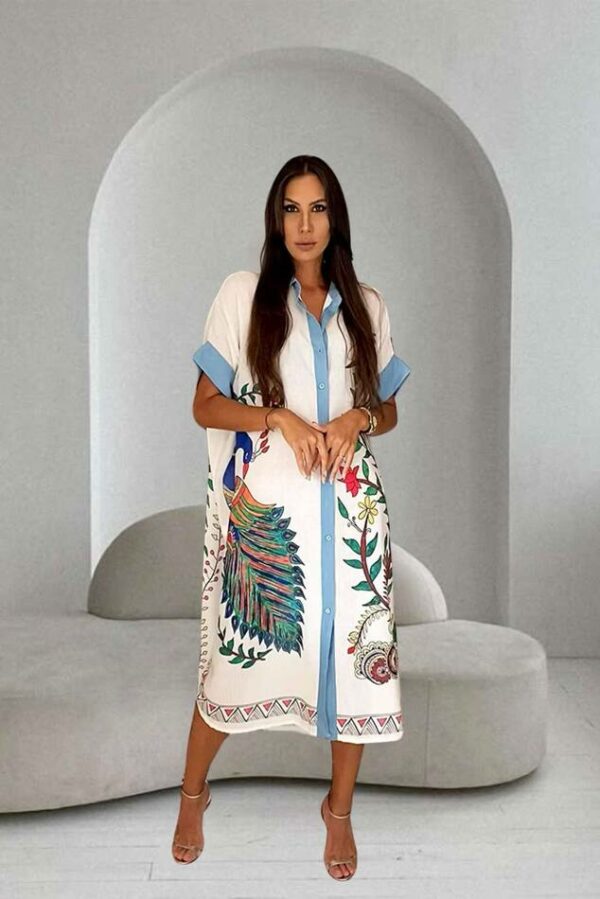 'OLBIA' Robe Paon – Image 5