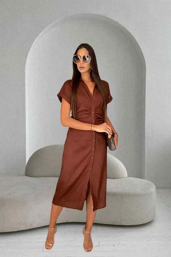 'TERRASSA' ROBE CHOCOLAT – Image 4