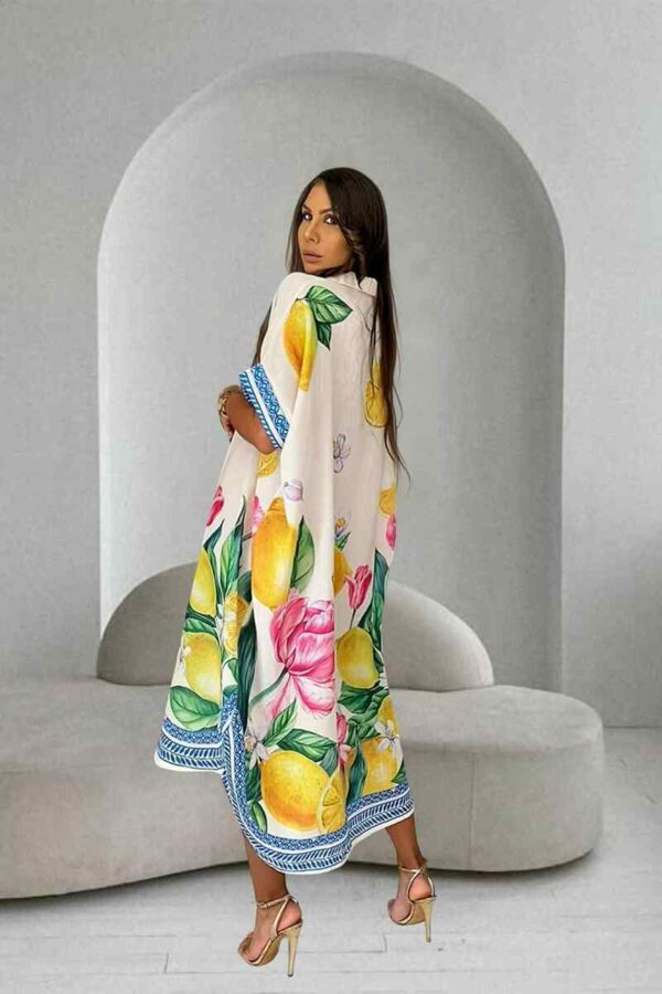 'ANCÔNE' ROBE FLEURS & CITRONS – Image 2