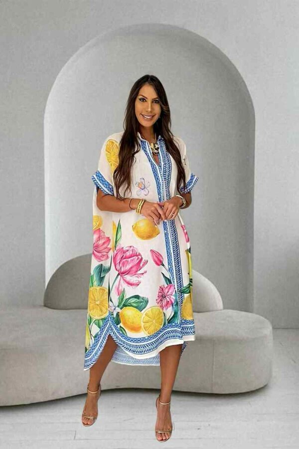 'ANCÔNE' ROBE FLEURS & CITRONS – Image 3