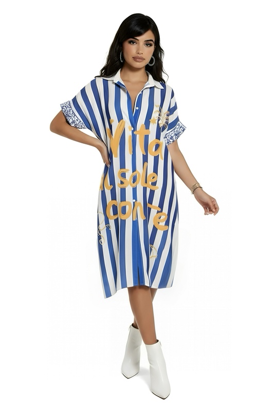 'ACERRA' ROBE BORD DE MER LIN