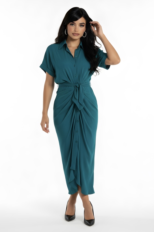 'ARACAJU' ROBE BLEU VERT