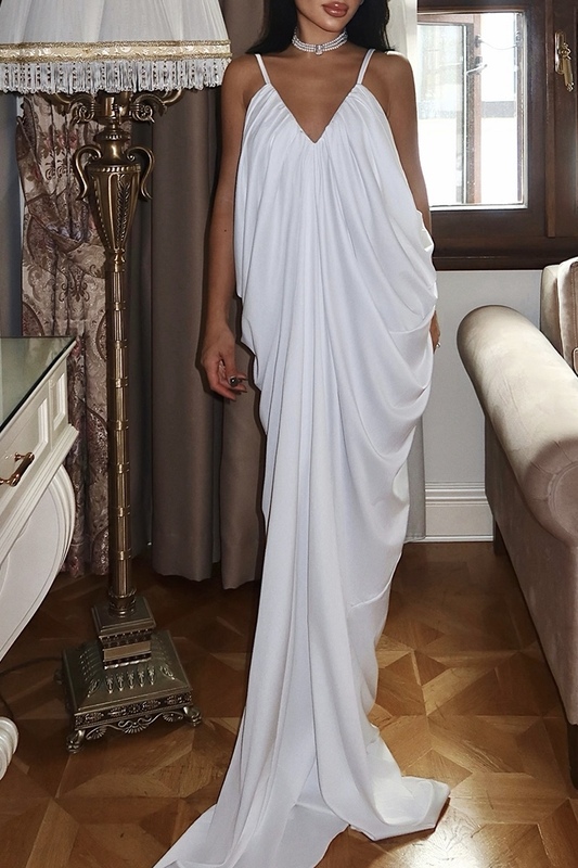 'VITÓRIA' ROBE SATIN BLANCHE – Image 5
