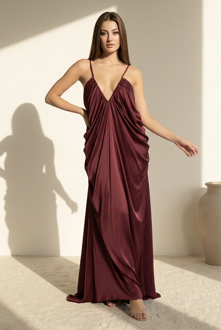 'VITÓRIA' ROBE BORDEAUX