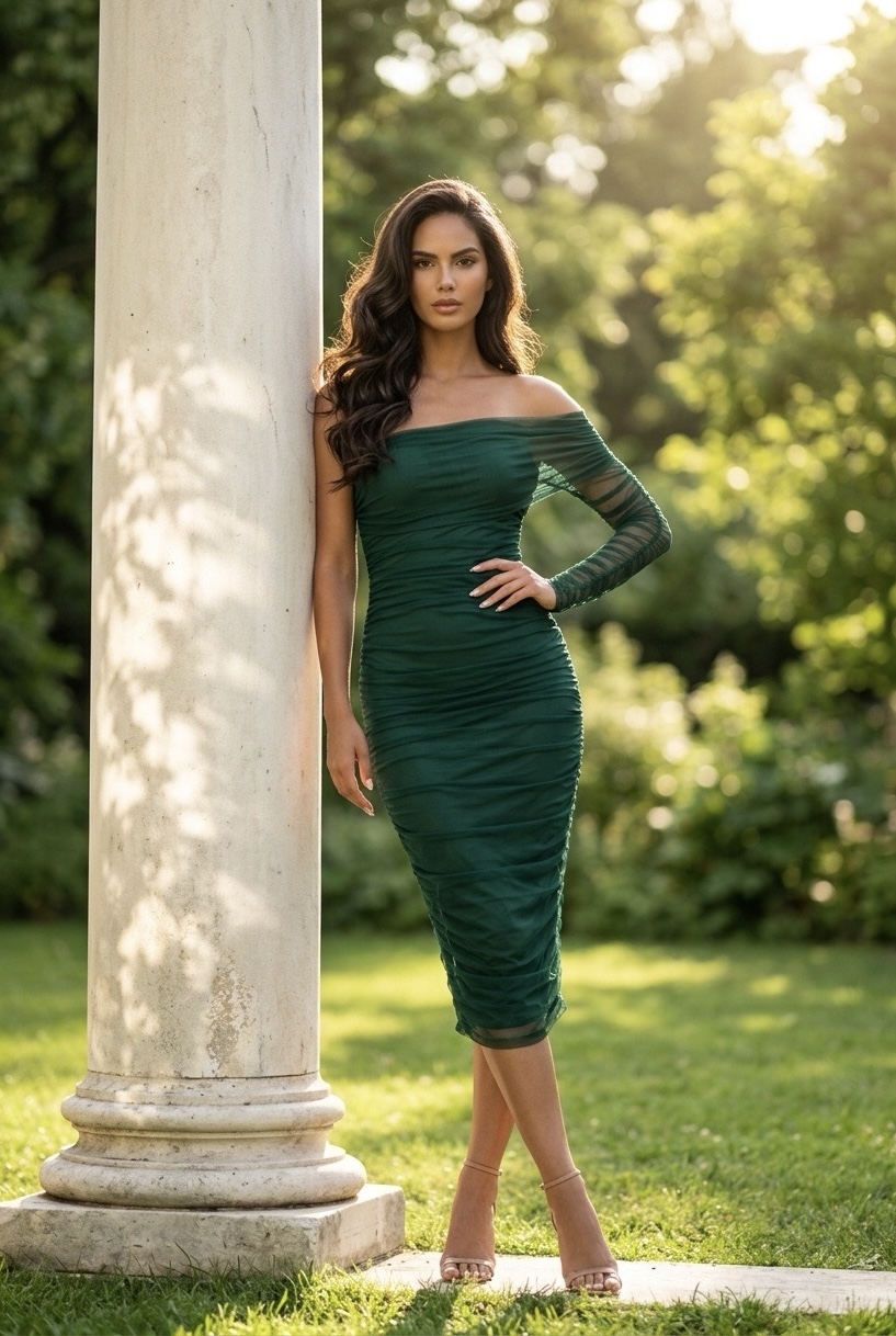 'GUARUJÁ' ROBE VERTE
