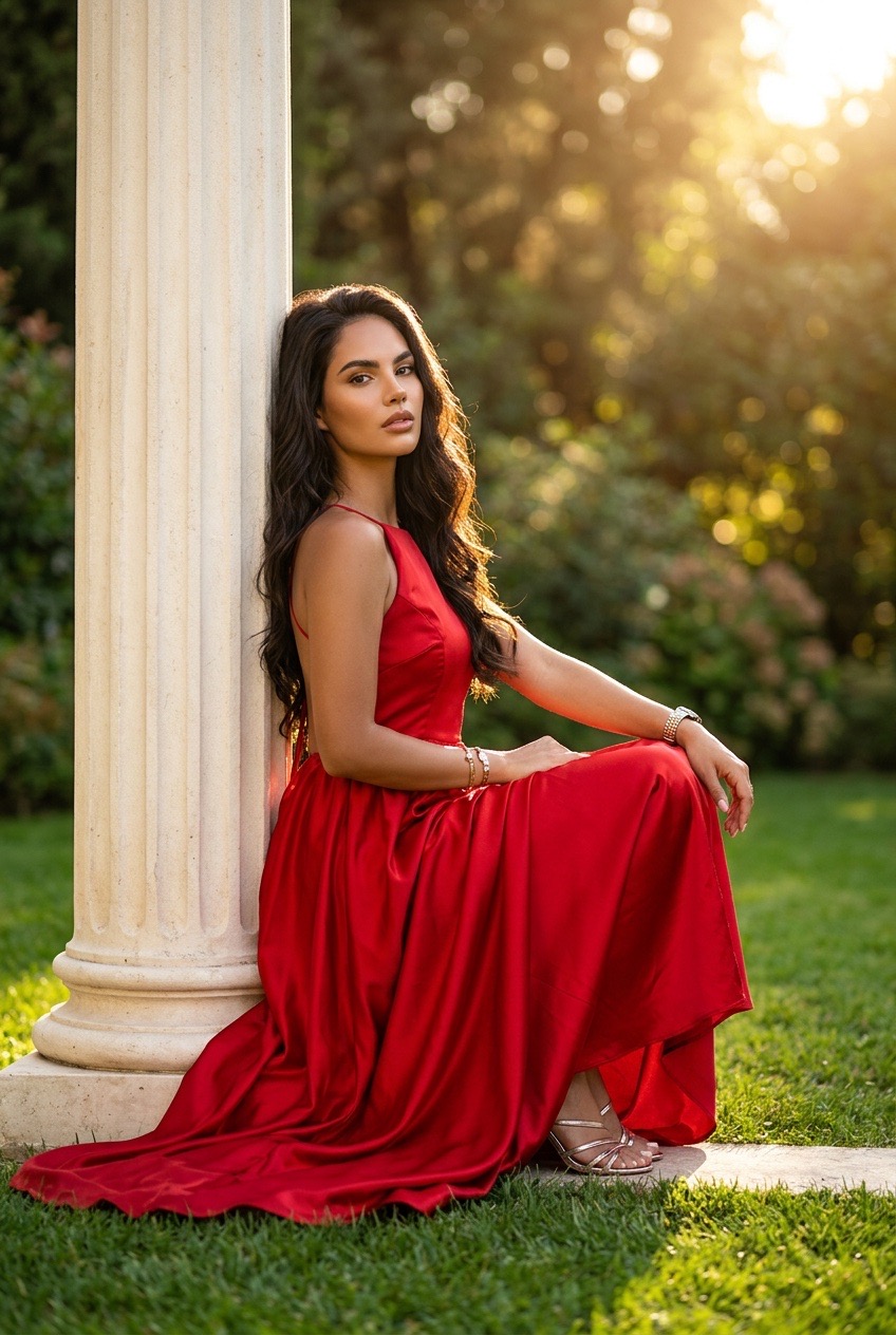 'LIMEIRA' ROBE DOS NU ROUGE