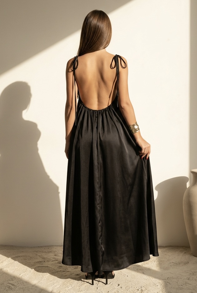 'LIMEIRA' ROBE DOS NU NOIR