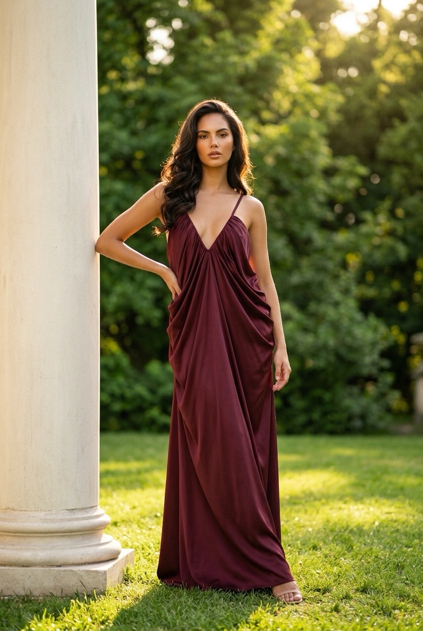 'VITÓRIA' ROBE BORDEAUX