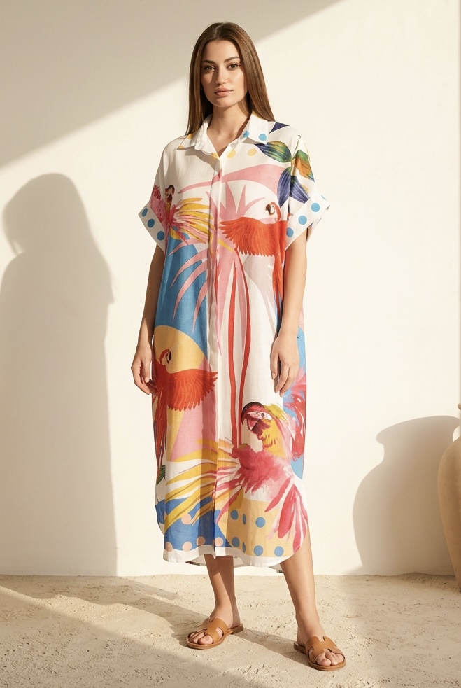 'PYLÉA' ROBE TROPICALE