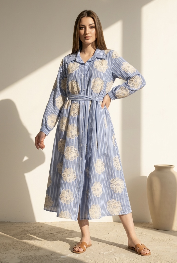 'SYKIÉS' ROBE BRODERIES