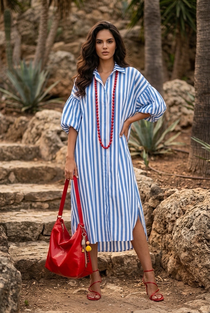 'BOLZANE' ROBE BLEU CIEL 100% VISCOSE
