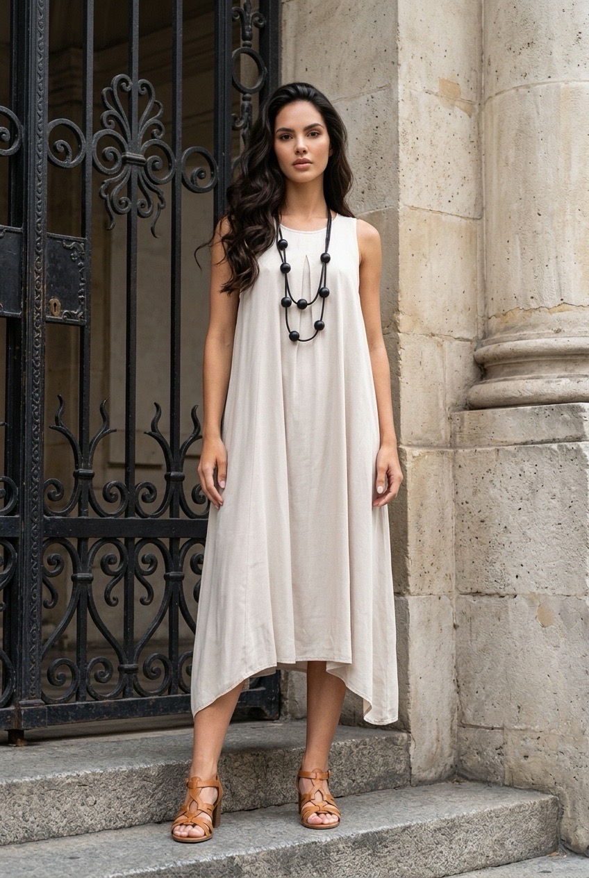'LAMEZIA' ROBE BEIGE