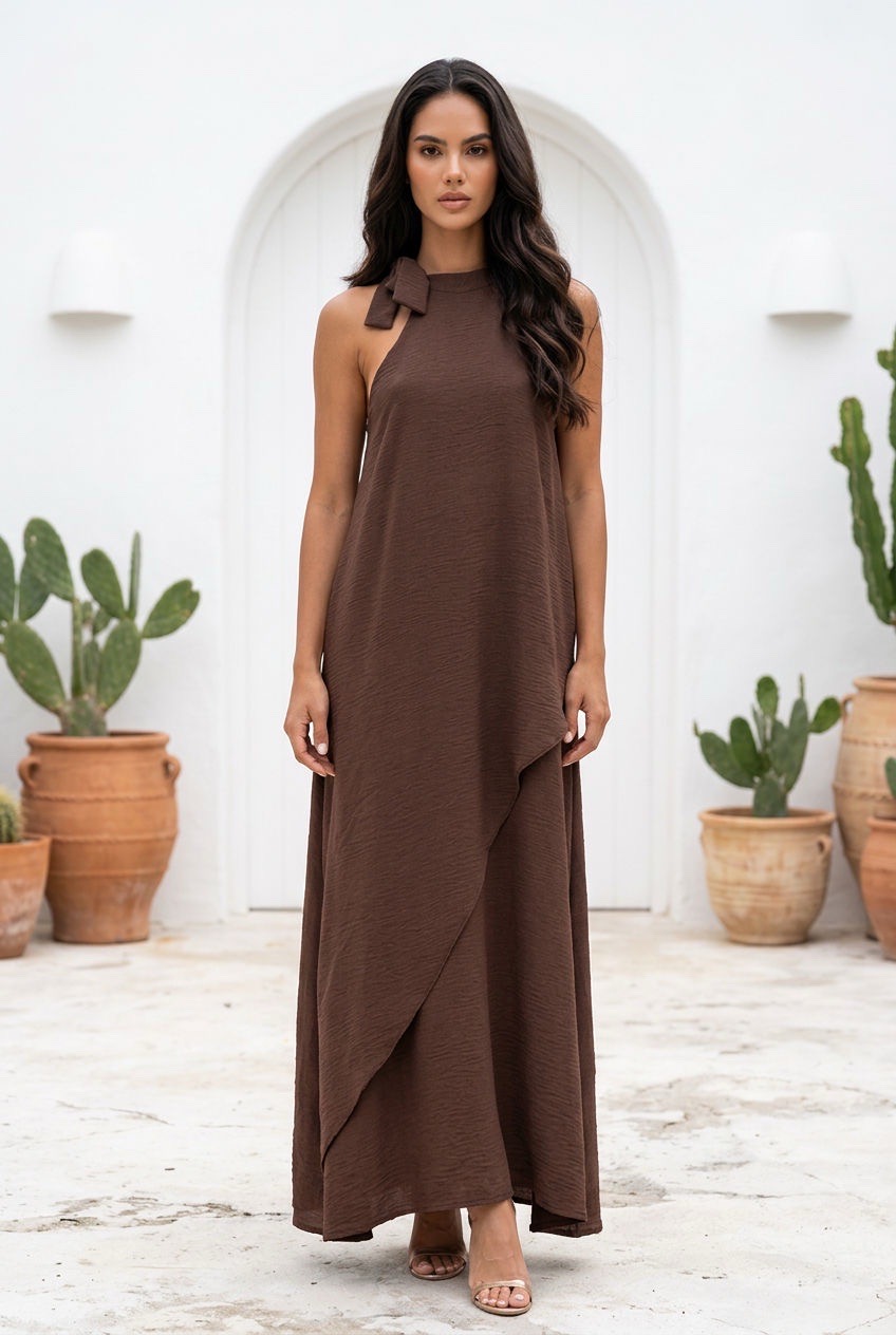 'ÉLEUSIS' ROBE CHOCOLAT